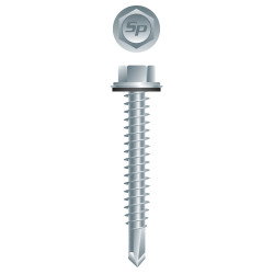 14-14 x 7/8 #12 HD** Unslotted Indented Hex Washer Head with Bonded Washer, Zinc Plated Point# 1 (Pack Qty 60) HA1I