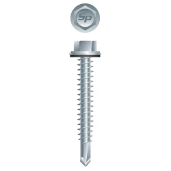 14-14 x 7/8 #12 HD** Unslotted Indented Hex Washer Head with Bonded Washer, Zinc Plated Point# 1 (Pack Qty 6 Boxes of  300) HA1V