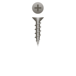 6 x 1/2 Woodworking Phillips Flat Head Particle Board Screw, Plain and Lubed (Pack Qty 25000) 608L