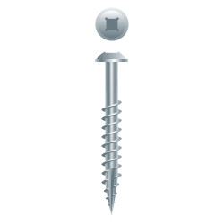 8 x 1 Woodworking Phillips/Square Drive Round Washer Head Particle Board Screw, Type 17, Zinc Plated (Pack Qty 20 Boxes of  200) X816RWZI