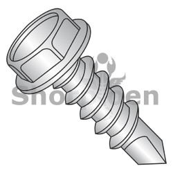 1/4-14X1 1/2  Slotted Indented Hex Washer Self Drilling Screw Full Thread Zinc & Bake (Pack of 1500) BC-1424KSW
