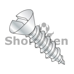 6-18X1 Slotted Oval Self Tapping Screw Type A Fully Threaded Zinc (Pack Qty 10,000) BC-0616ASO
