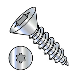 10-12X1 6 Lobe Flat Self Tapping Screw Type A Full Thread Zinc (Pack Qty 6,000) BC-1016ATF