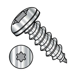 10-12X1 1/2 Six Lobe Pan Self Tapping Screw Type A Fully Threaded 18 8 Stainless Steel (Pack Qty 2,000) BC-1024ATP188