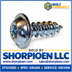 8-15X1/2 Six Lobe Round Washer Self Tapping Screw Type A Fully Threaded Zinc (Pack Qty 10,000) BC-0808ATRW