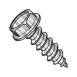 10-12X1 1/4 Unslotted Ind Hex washer Self Tapping Screw Type A Full Thread 18-8 Stainless Steel (Pack Qty 1,500) BC-1020AW188