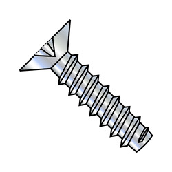 4-24X1/4 Phillips Flat 100 Degree Self Tapping Screw Type B Full Thread Zinc (Pack Qty 10,000) BC-0404BP1