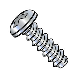 1/4-14X1 1/2 Phillips Pan Self Tapping Screw Type B Fully Threaded Zinc (Pack Qty 1,250) BC-1424BPP