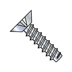 10-16X1/2 Phillips Flat Undercut Self Tapping Screw Type B Fully Threaded Zinc (Pack Qty 10,000) BC-1008BPU