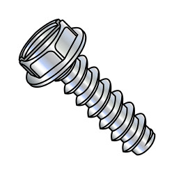 1/4-14X1 1/2 Slotted Indented Hex Washer Self Tapping Screw Type B Fully Threaded Zinc (Pack Qty 1,250) BC-1424BSW
