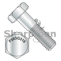 1/4-20X1/2 Hex Cap Screw 316 Stainless Steel (Pack Qty 100) BC-1408CH316