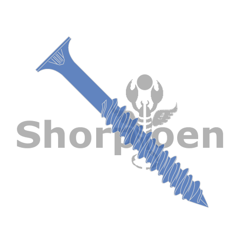 3/16X4 Phillips Flat Concrete Screw With Drill Bit Blue Perma Seal (Pack Qty 100) BC-1064CNPF