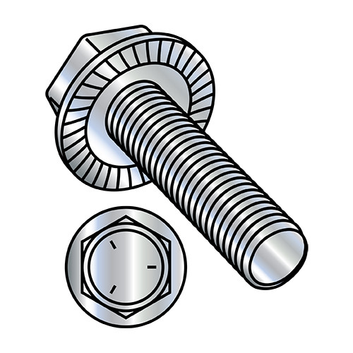 1/2-13X1 1/4 Serrated Hex Flanged Washer Full Thread Grade 5 w/Head Markings Zinc (Pack Qty 350) BC-5020MWW5