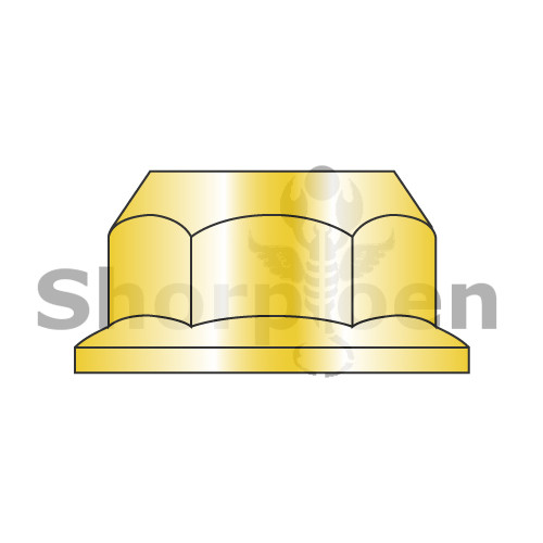 M6-1 Din 6923 Metric Class 10 Hex Flange Nut Non Serrated Zinc Yellow (Pack Qty 3,000) BC-M6D6923-10Y