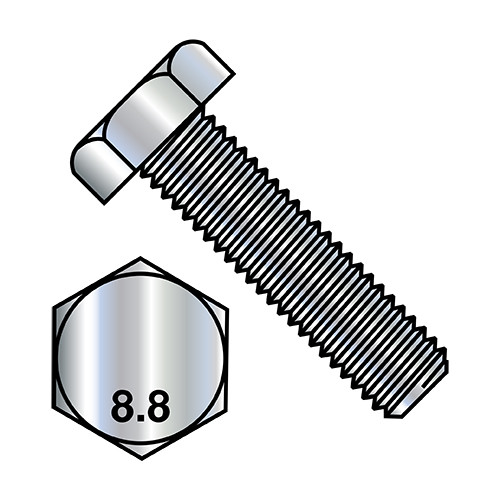 M12X50 Din 933 8 Point 8 Metric Fully Threaded Cap Screw Zinc (Pack Qty 200) BC-M1250D9338