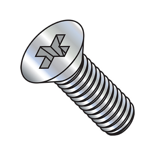 M5-0.8X35 Din 965 Metric Phillips Flat Machine Screw Full Thread Zinc (Pack Qty 1,000) BC-M535D965