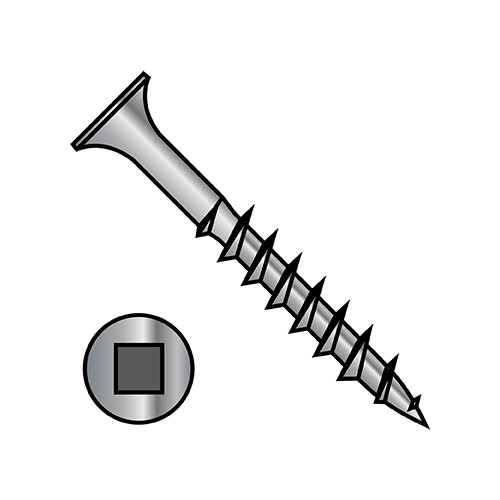 6X1 5/8 Bugle Square Recess Course Thread Sharp Point Deck Screw Dacrotized (Pack Qty 5,000) BC-0626DQG
