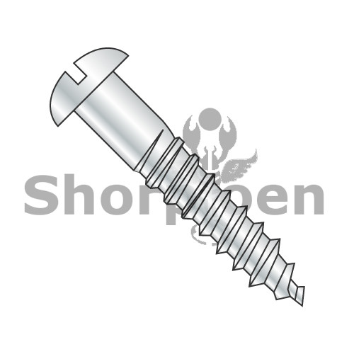 8-15X1 1/4 Slotted Round Full Body Wood Screw Zinc (Pack Qty 3,000) BC-0820DSR