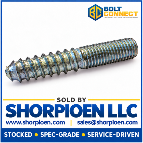 1/4-20X2 1/2 Hanger Bolt Full Thread Zinc (Pack Qty 1,000) BC-1440BH