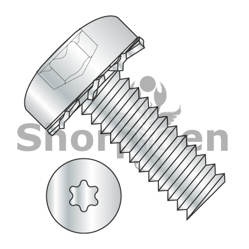 10-32X3/8 Six Lobe Pan Head External Tooth Sems Machine Screw Fully Threaded Zinc (Pack Qty 7,000) BC-1106ETP