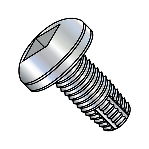 10-32X1/2 Square Recess Pan Thread Cutting Screw Type F Fully Threaded Zinc (Pack Qty 5,000) BC-1108FQP