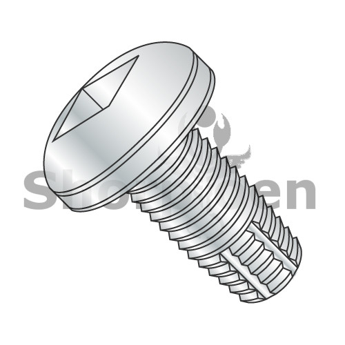10-32X1/2 Square Recess Pan Thread Cutting Screw Type F Fully Threaded Zinc (Pack Qty 5,000) BC-1108FQP