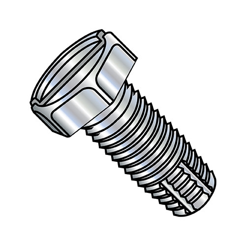 8-32X1/2 Slotted Indented Hex Head Thread Cutting Screw Type F Fully Threaded Zinc (Pack Qty 10,000) BC-0808FSH