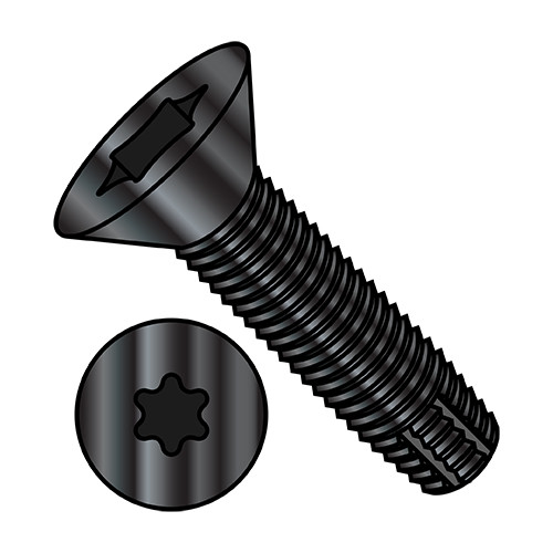 1/4-20X4 Six Lobe Flat Floor Board Screw Type F Black Phosphate (Pack Qty 500) BC-1464FTFB