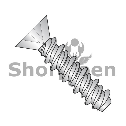 4-24X1/4 Phillips Flat High Low Screw Fully Threaded 4 10 Stainless Steel (Pack Qty 10,000) BC-0404HPF410