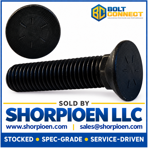 5/8-11X2 1/4 Grade 8 Plow Bolt With Number 3 Flat Head Plain (Pack Qty 225) BC-6236BP8