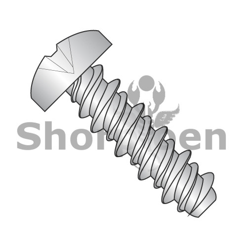4-24X5/16 #3HD Phillips Pan High Low Screw Fully Threaded 18-8 Stainless Steel (Pack Qty 10,000) BC-0405HPP188