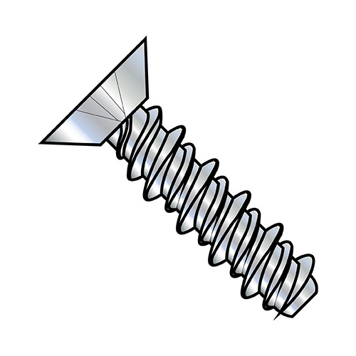 4-24X5/16 Phillips Flat Undercut High Low Full Thread Zinc (Pack Qty 10,000) BC-0405HPU