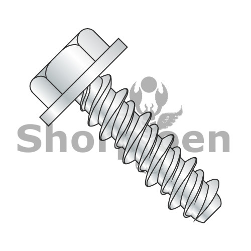 8-18X5/8 #6HD Unslotted Indented Hex Washer High Low Screw Fully Threaded Zinc (Pack Qty 9,000) BC-0810HW