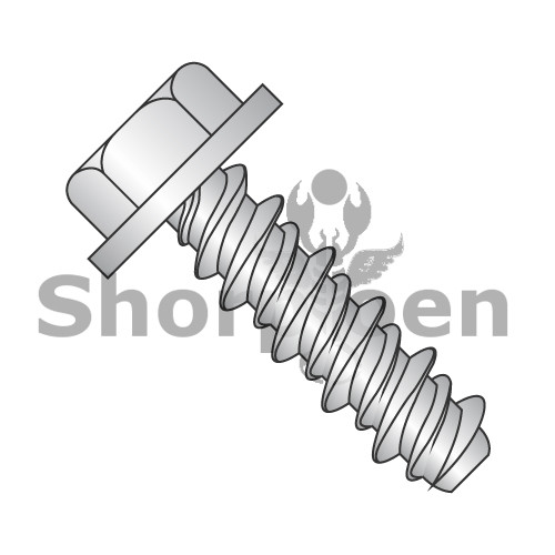1/4-15X1 Unslotted Indented Hex Washer High Low Screw Fully Threaded 18-8 Stainless Stee (Pack Qty 1,000) BC-1416HW188