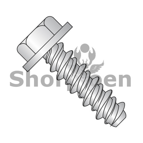 8-18X3/8 Unslotted Indented Hex Washer High Low Screw Fully Threaded 410 Stainless Steel (Pack Qty 8,000) BC-0806HW410