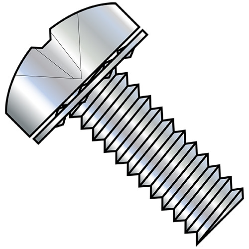 2-56X1/4 Phillips Pan Internal Sems Machine Screw Fully Threaded Zinc (Pack Qty 10,000) BC-0204IPP