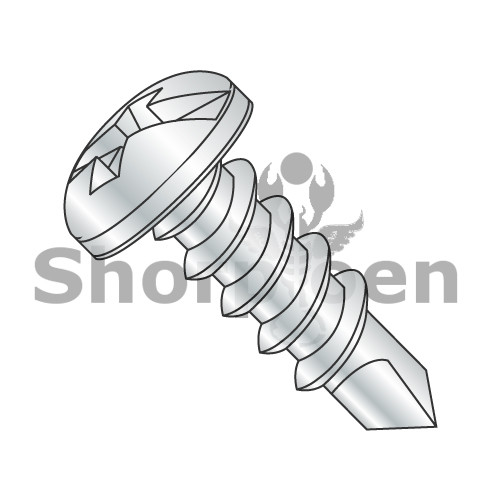 10-16X1 Combination(Slotted/Phil) Pan Self Drill Screw Full Thread Zinc/Bake (Pack Qty 5,000) BC-1016KCP