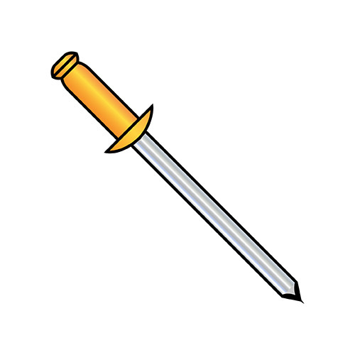 1/8X.06-.12 Copper Rivet With Steel Mandrel Zinc Plated (Pack Qty 10,000) BC-KDS42