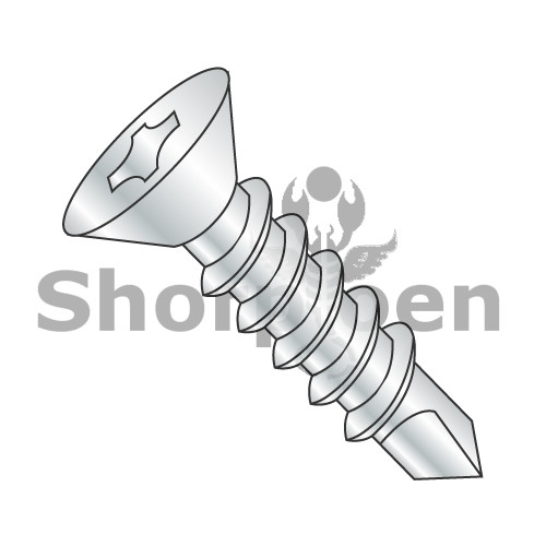 10-16X5/8 Phillips Flat Self Drilling Screw Full Thread Zinc (Pack Qty 8,000) BC-1010KPF