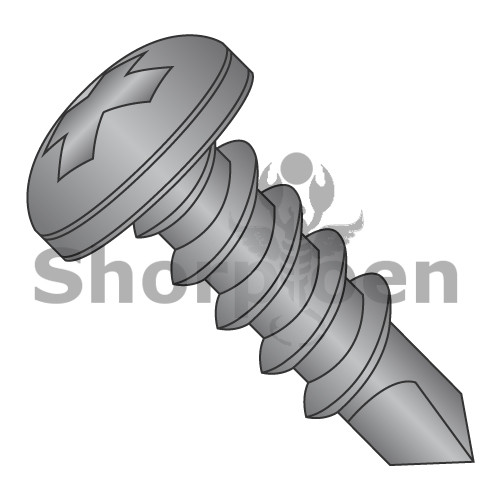 8-18X1/2 Phillips Pan Full Thread Self Drilling Screw 18-8 Stainless Steel Black Oxide (Pack Qty 5,000) BC-0808KPP188B