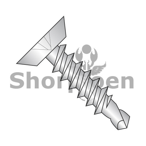 12-14X1 1/2 Phillips Flat Undercut Full Thread Self Drilling Screw 410 Stainless Steel (Pack Qty 1,500) BC-1224KPU410