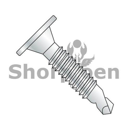 10-24X1 1/4 Phil Wafer Head #3 Point Self Drill Screw Machine Screw Full Thread Zinc (Pack Qty 3,000) BC-1020KWAFMS