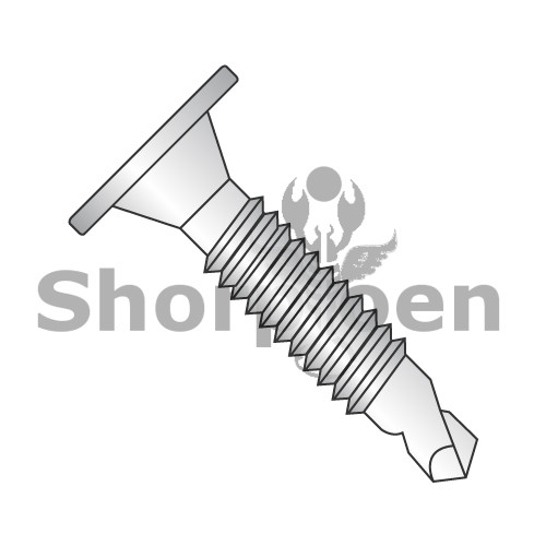 10-24X1 1/2 Phil Wafer Head #3 Point Self Drill Screw Mach Screw Thread Full Th 410 Stainless Steel (Pack Qty 1,000) BC-1024KWAFM410