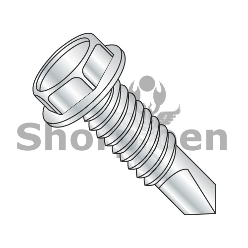 10-24X1/2 Unslotted Hex washer Self Drilling Screw Full Thread Machine Screw Zinc (Pack Qty 1,000) BC-1008KWMS