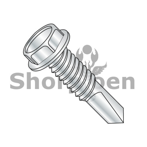 1/4-20X1 1/4 Unslotted Hex washer With number 4 Point Full Thread Self drilling Screw Zinc (Pack Qty 1,500) BC-1420KWMS4