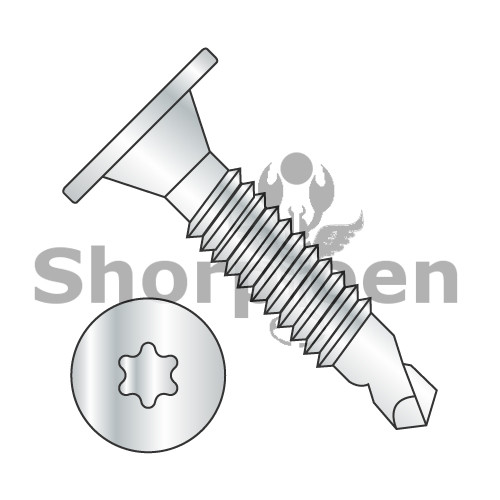 10-16X1 1/4 6 Lobe Wafer Head Full Thread Self Drilling Screw Zinc (Pack Qty 3,000) BC-1020KWTF