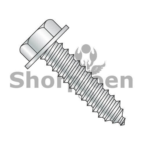1/4-10X1 A/F.428-.437 Head Hgt.172-.190 Unslotted Indent Hex Washer Lag Screw Full Thread Zinc (Pack Qty 2,000) BC-141607LHW