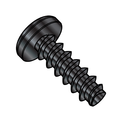 3-24X1/2 Phillips Pan Thread Rolling Screws 48-2 Fully Threaded Black Oxide And Wax (Pack Qty 10,000) BC-0308LPPB