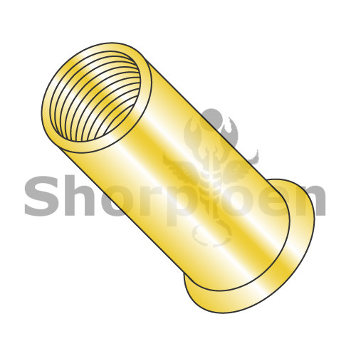 6-32-.080 Small Head Rivet Nut Steel Zinc Yellow Dichromate NON-RIBBED (Pack Qty 1,000) BC-LS-06080