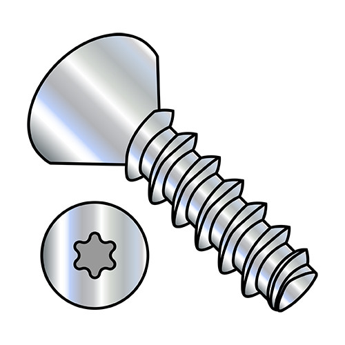 4-20X1/2 6 Lobe Flat Thread Rolling Screws 48-2 Fully Threaded Zinc & Wax (Pack Qty 10,000) BC-0408LTF